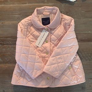 Janie and Jack size 18-24 months old baby Quilted Barn Coat back bow detail